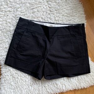 J. Crew Women's Black Shorts, 100% cotton size 0